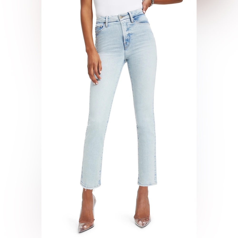 Good Classic Fray Hem High Waist Skinny Jeans